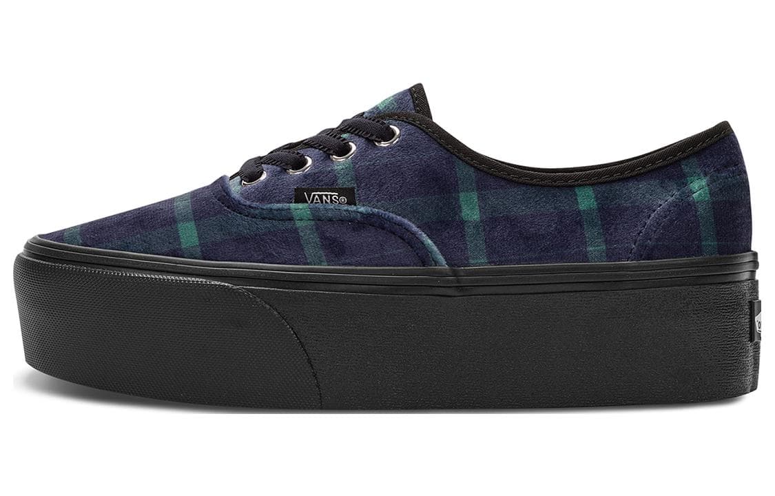 Authentic Vans Stackform 'Velvet Plaid Green Black' Women's