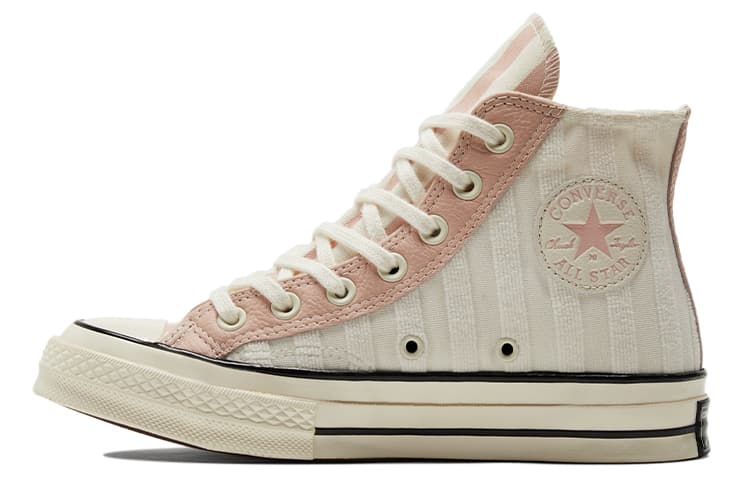 Converse Chuck Taylor All Star 70 Hi Striped Terry Cloth Egret Pink Clay Women's