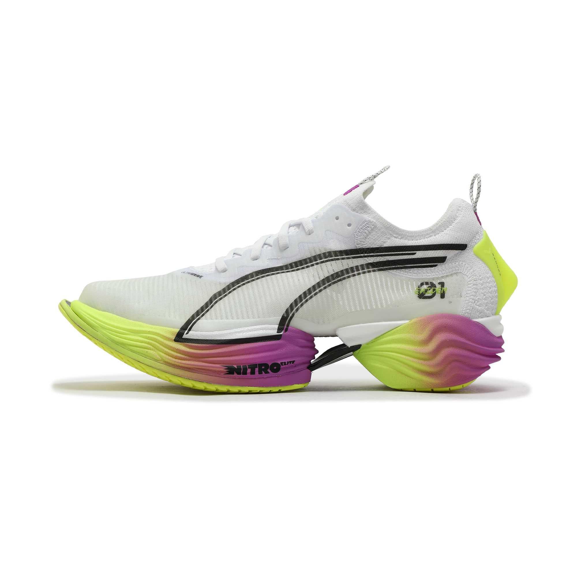 PUMA Slip-Resistant Low-Top Casual Shoes Men's White Yellow
