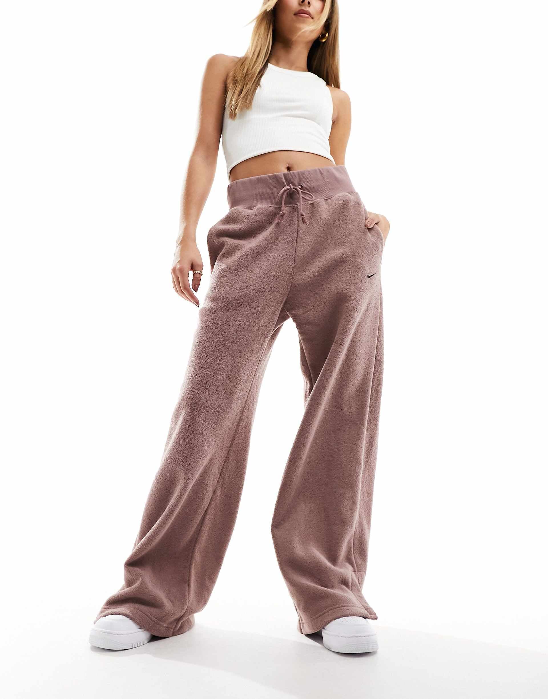 Nike mini Swoosh high waist sweatpants in purple
