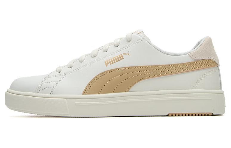 PUMA Serve Pro Lite Slip-Resistant Cushioning Wear-Resistant Low-Top Skateboard Shoes Unisex White Yellow