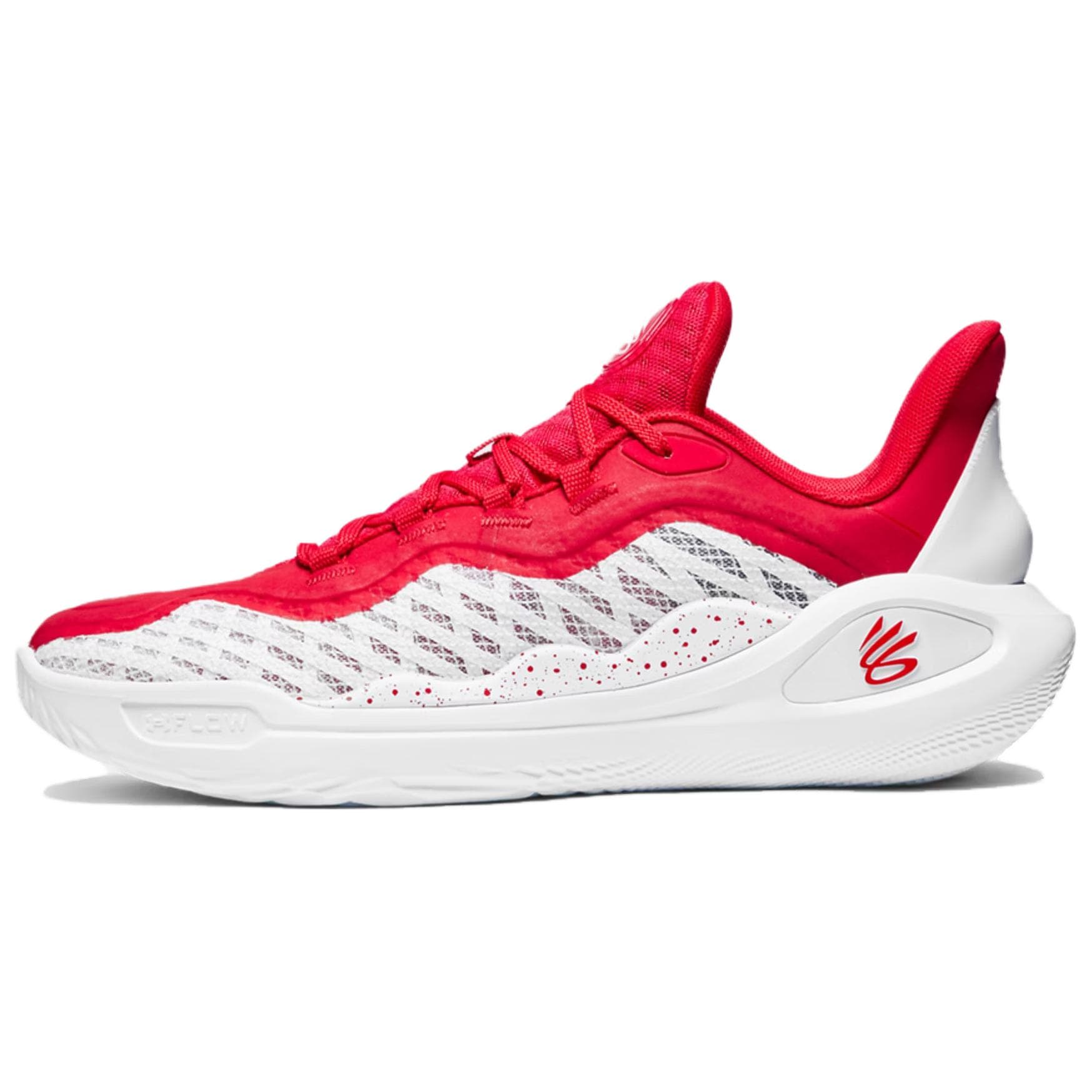 Under Armour Curry 11 Slip Resistant Abrasion Resistant Low top Basketball Shoes Unisex White Red