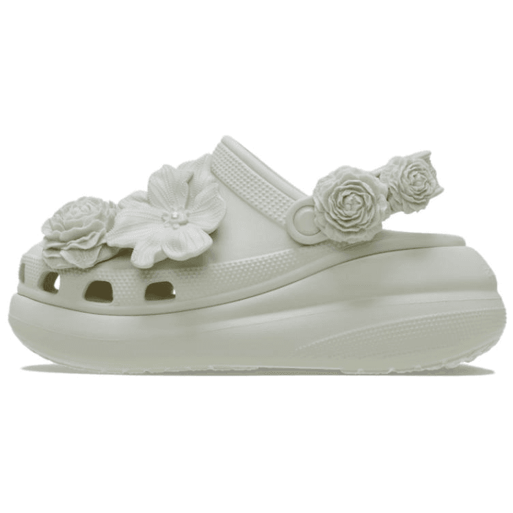 Crocs Crush Bouquet Clog Comfortable Versatile Classic Puff Bouquet Garden Shoes Clogs Women's Linen