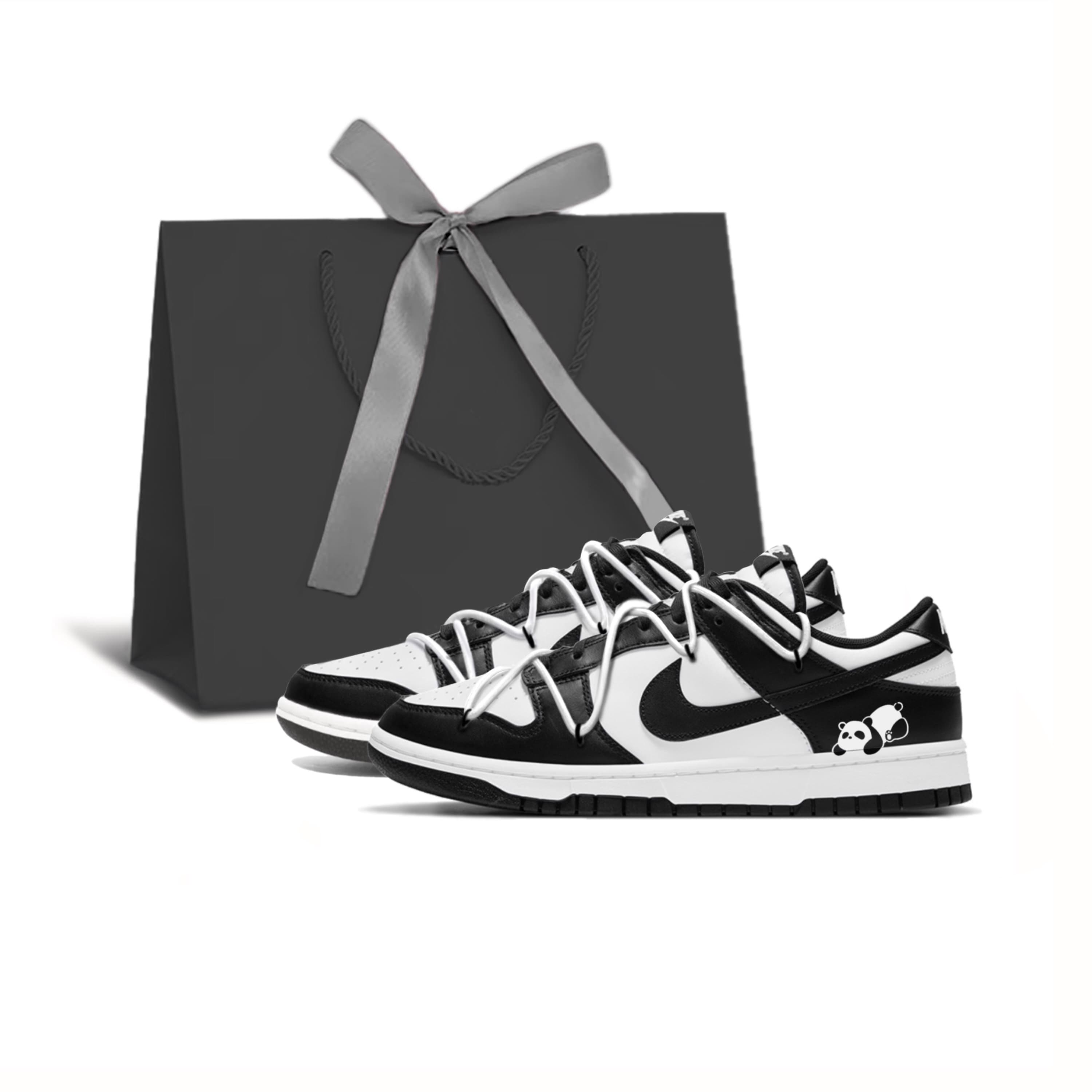 Nike Dunk Luxury Streetwear Panda Low Top Skateboard Shoes Unisex Black White