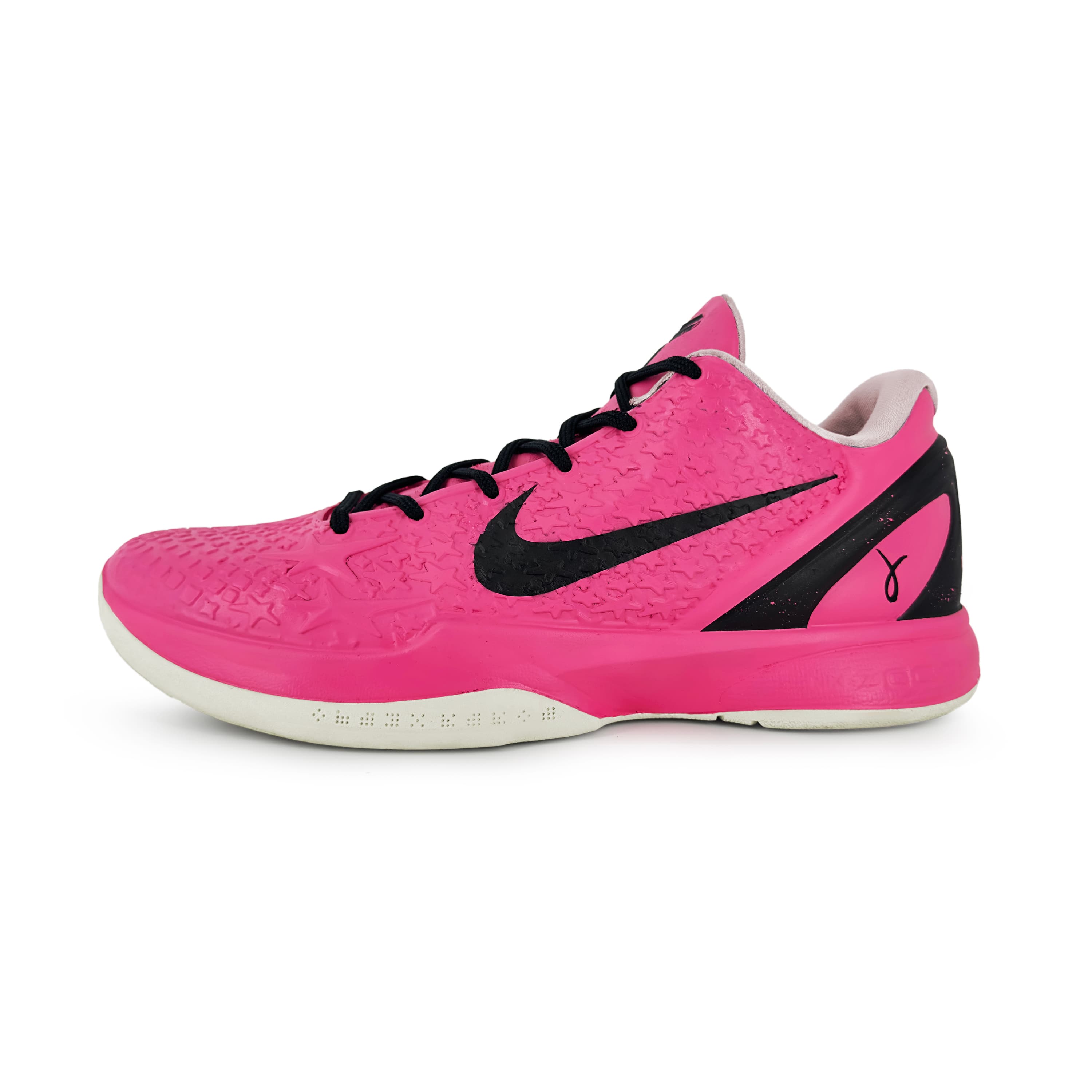 Custom Nike Men's Zoom Kobe 6 "All-Star 2.0" All-Star Black Pink Sweetheart Cushioning Wear-Resistant Low-Top Basketball Shoes Pink