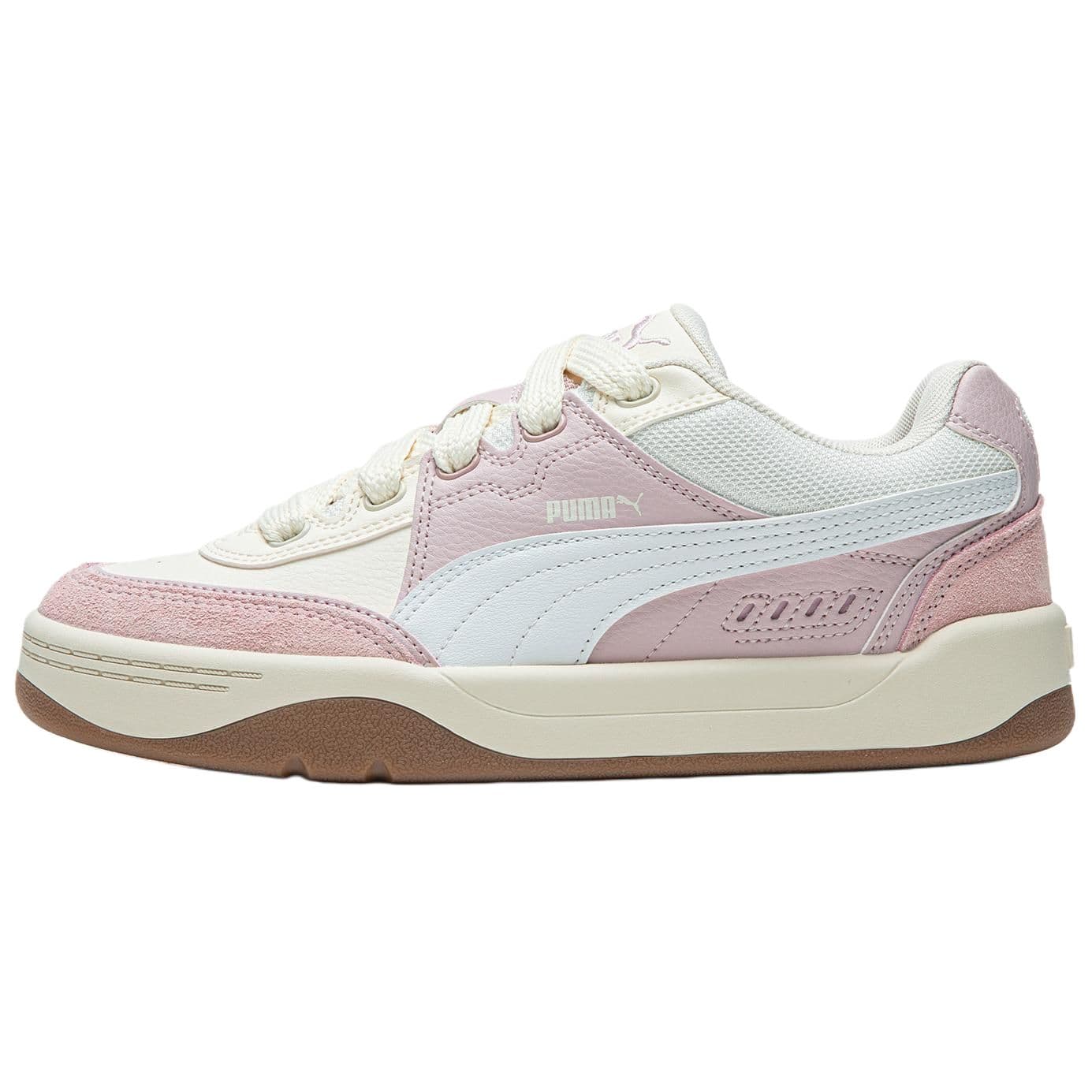 PUMA Park Lifestyle SK8 Comfortable Versatile Trendy Minimalist Slip-Resistant Low-Top Skate Shoes Unisex Pink White