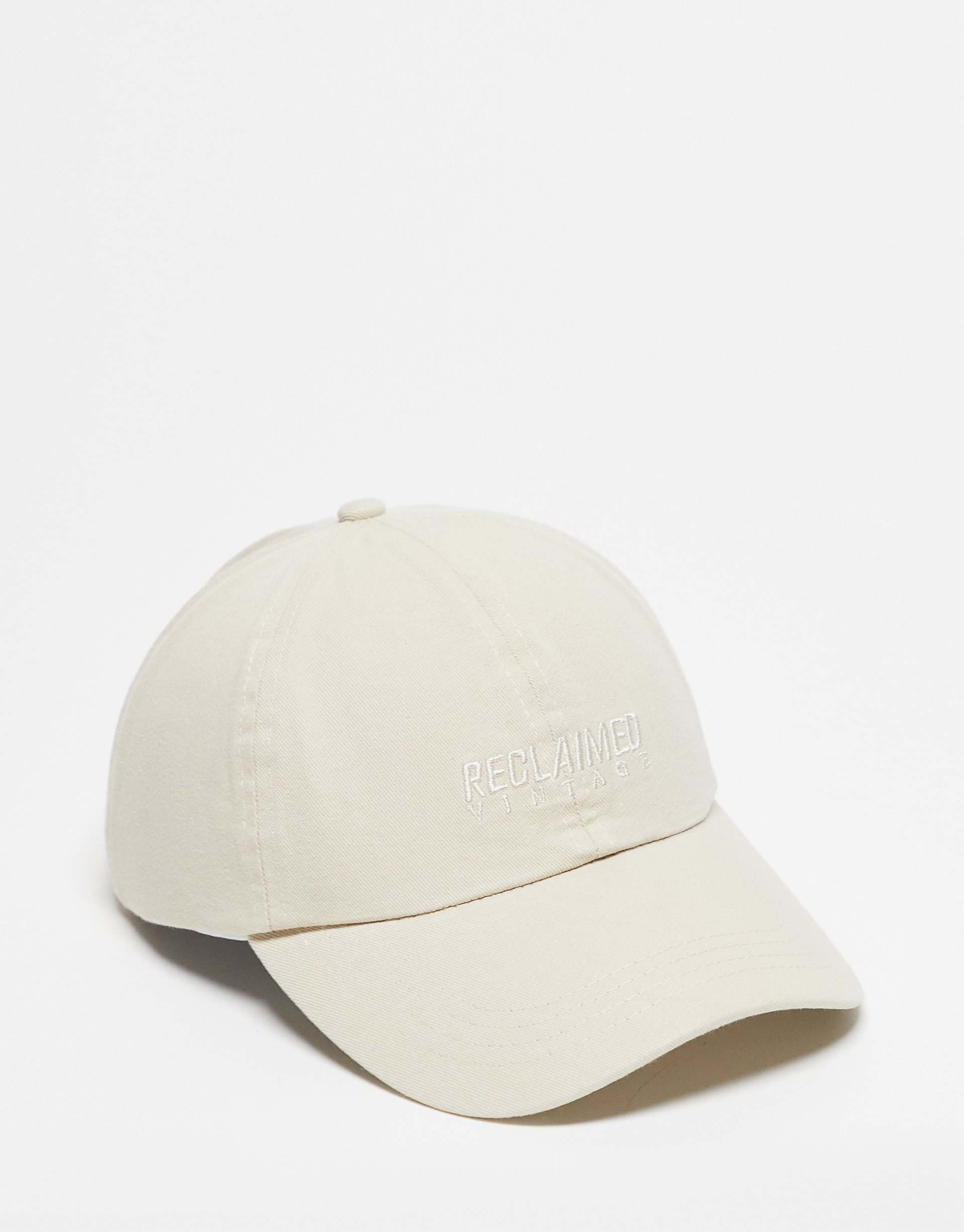 Reclaimed Vintage unisex logo cap in ecru
