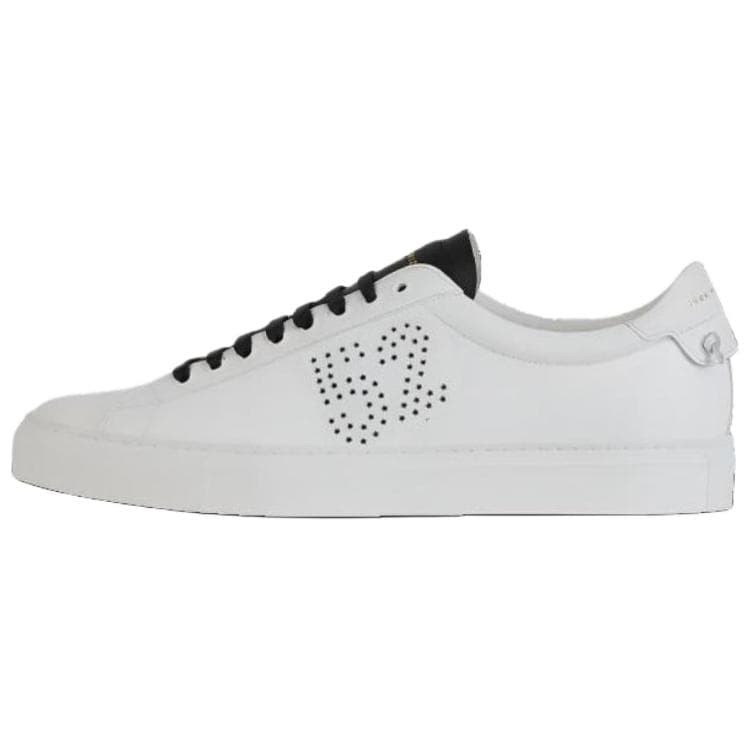 Givenchy Urban Round-Toe Lace-Up Perforated Low-Top Skate Shoes Men's White