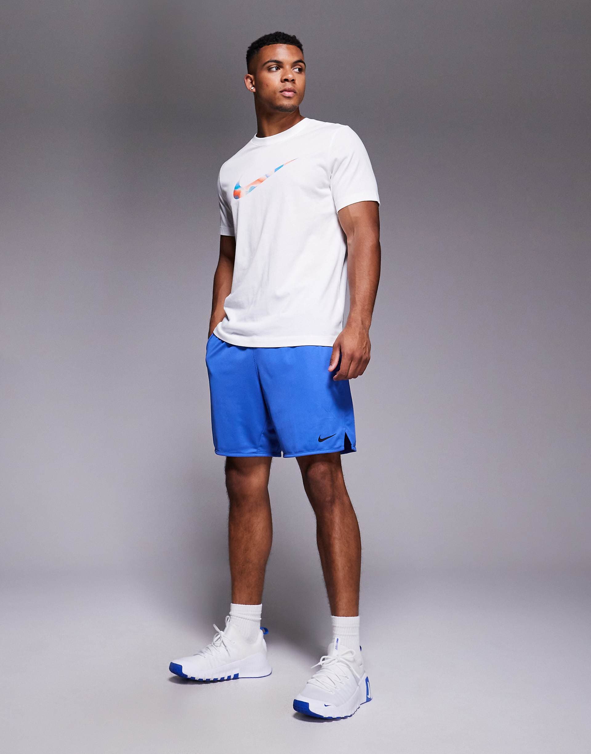 Nike Training Dri-FIT Totality knit 7-inch shorts in blue