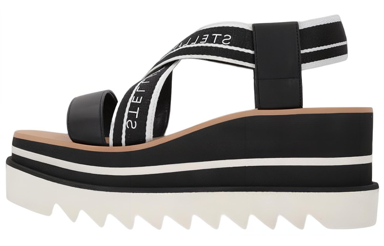 Stella McCartney Women's Open-Toe Slip-On One-Strap Sandals Black