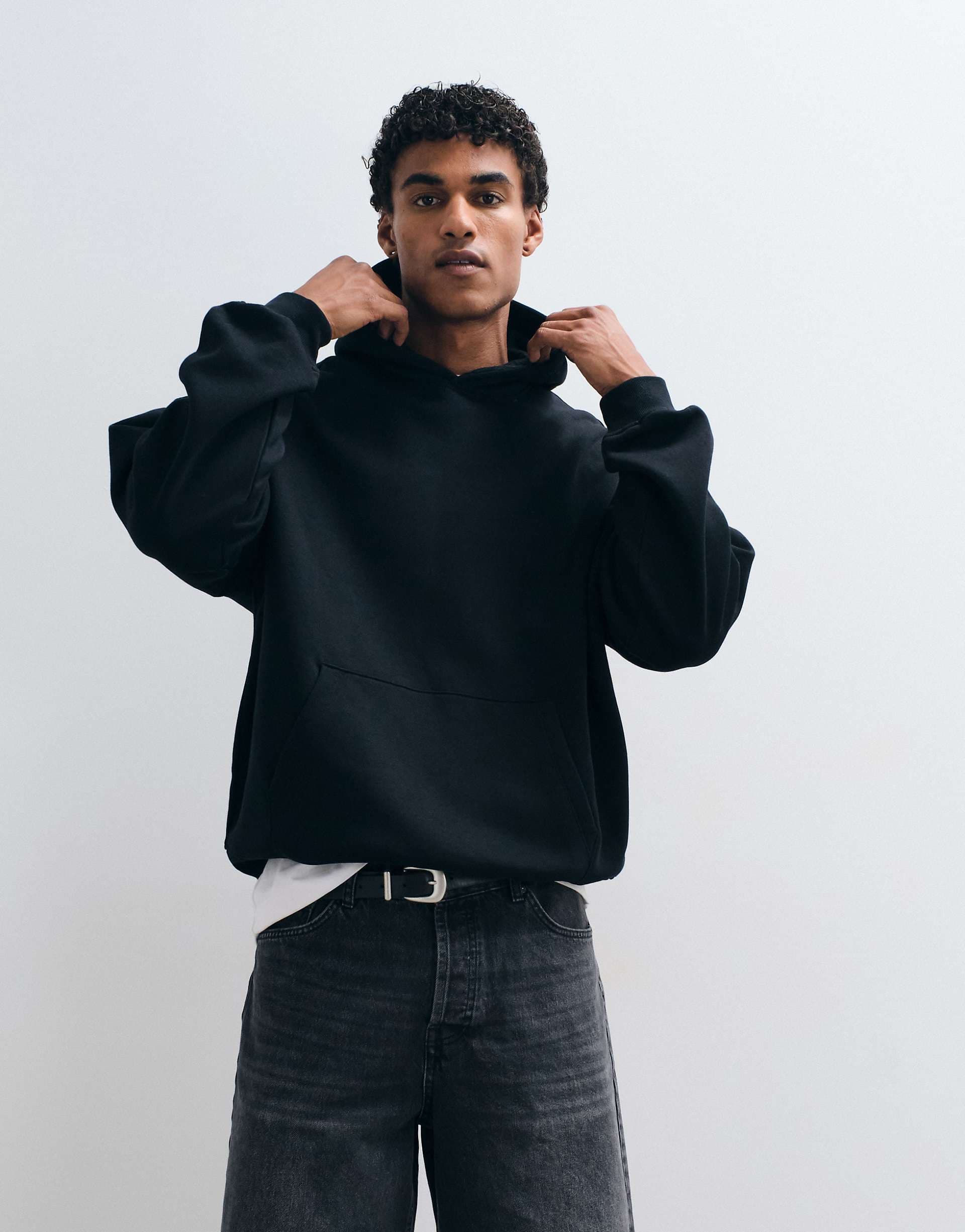 ASOS DESIGN essential extreme oversized hoodie in black