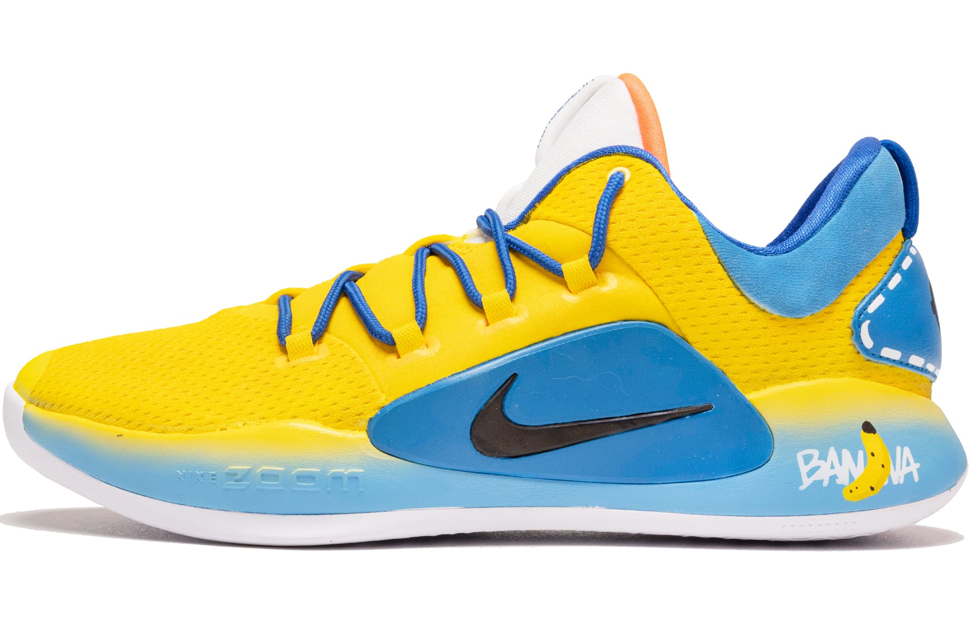 Nike Hyperdunk X Anti-Slip Wear-Resistant Low-Top Basketball Shoes Men's Yellow Blue