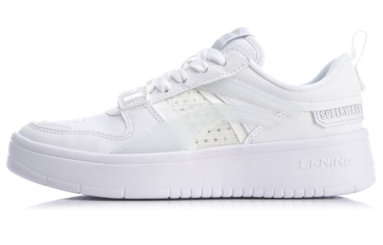 LiNing Wave Superwave Lite Anti-Slip Wear-Resistant Lightweight Breathable Low-Top Skateboard Shoes Women's White