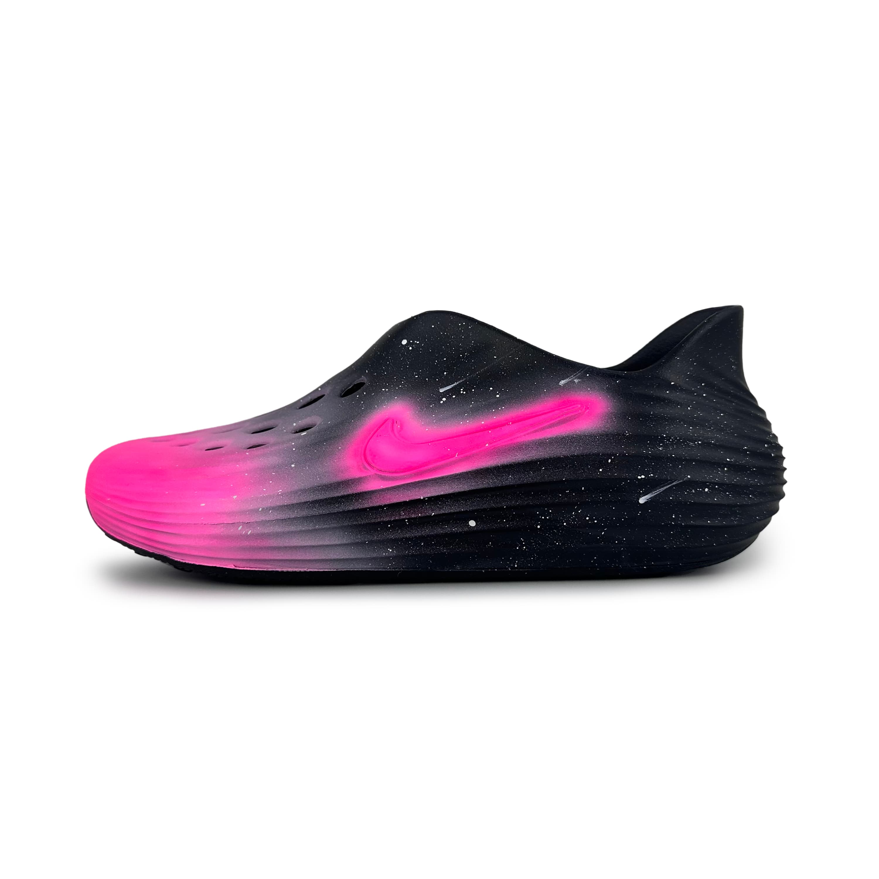 Custom Nike ReactX Rejuven8 'Dark Peach' Simple Comfortable Clogs Unisex Black/Pink