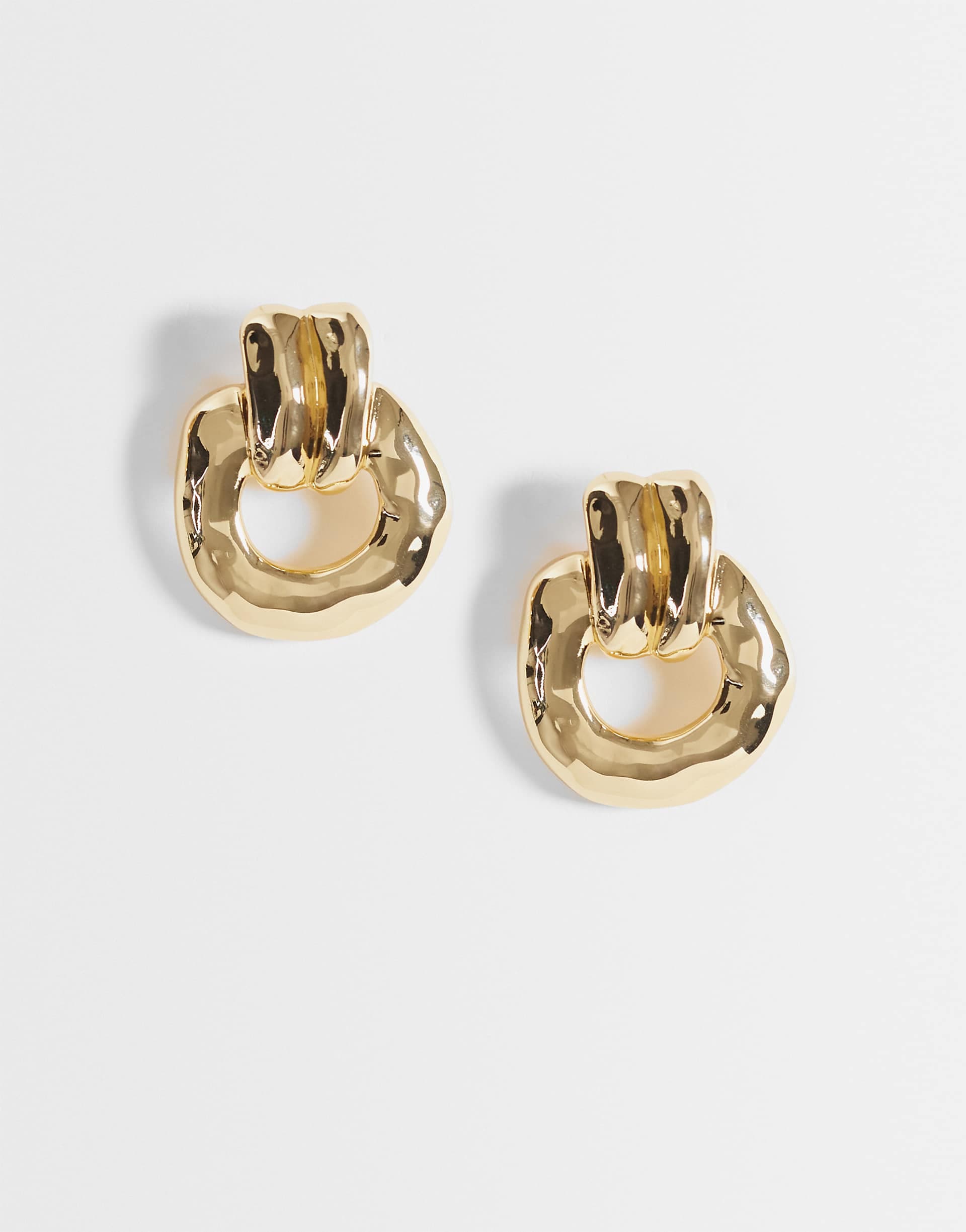 Mango textured rope detail earrings in gold