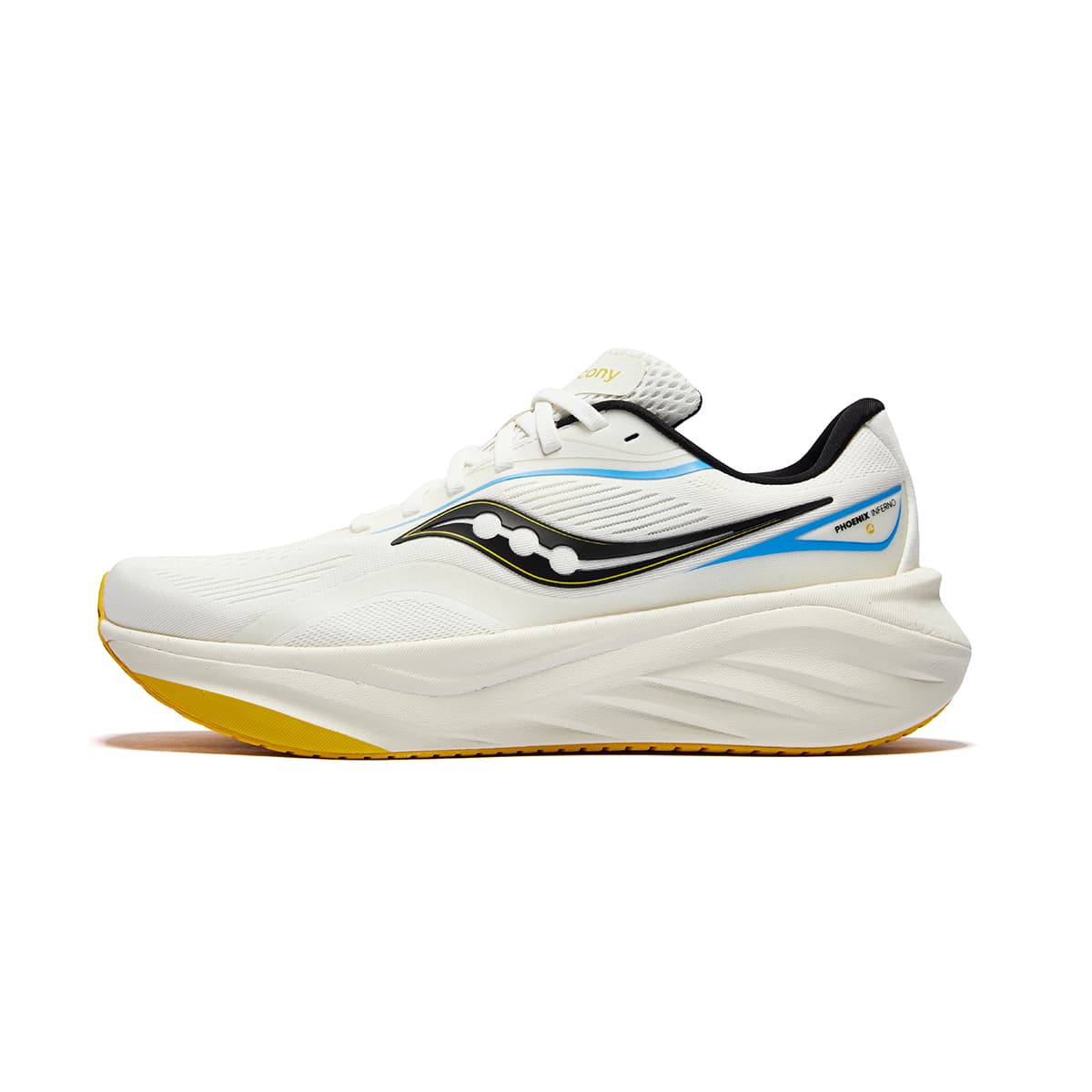 Saucony PHOENIX INFERNO Firebird 4 Entry-Level Daily Jogging Cushion Low-Top PWRVIZI Racing Training Running Shoes Men's Beige Black