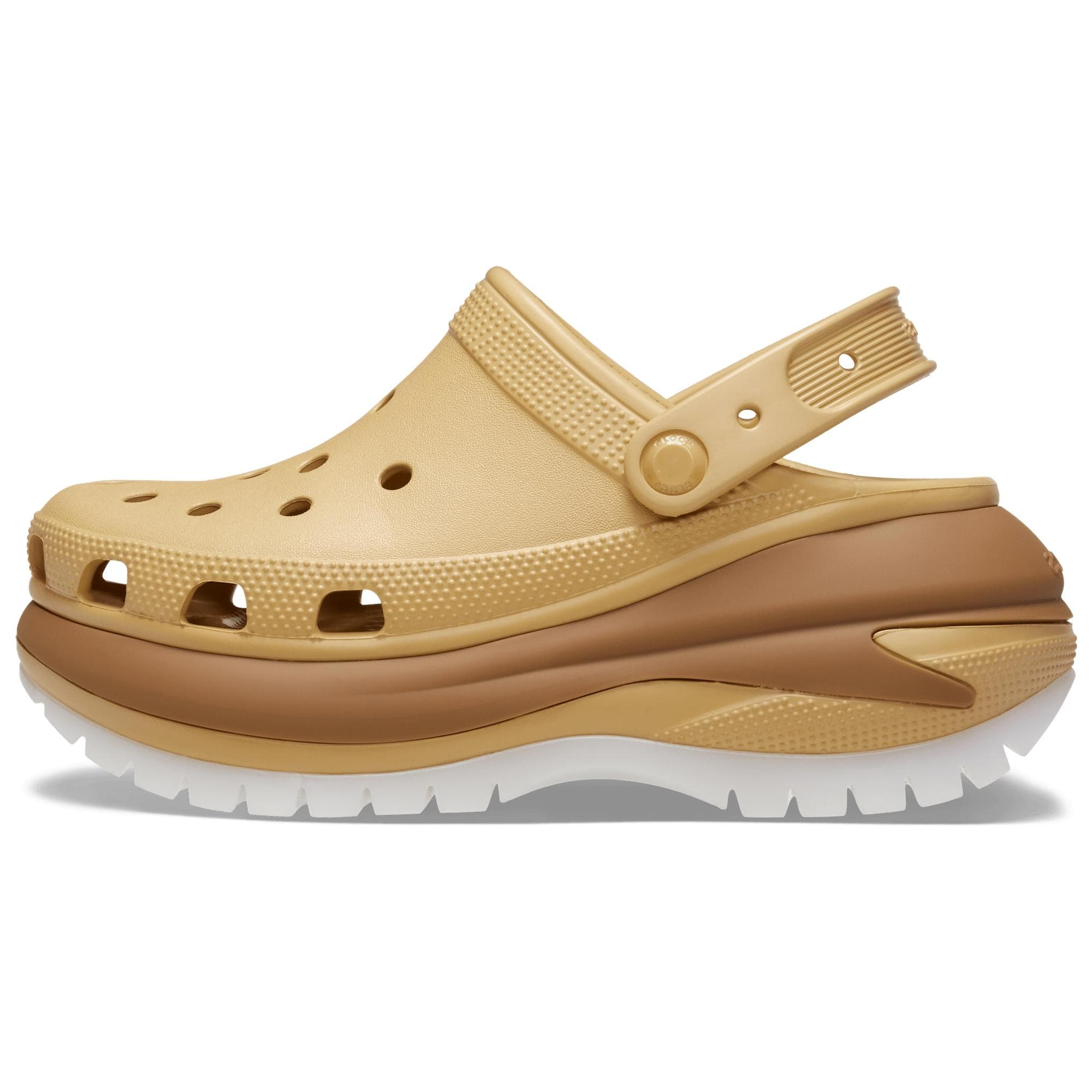 Crocs Mega Crush Matte Clog Comfortable Versatile Clogs Unisex Wheat