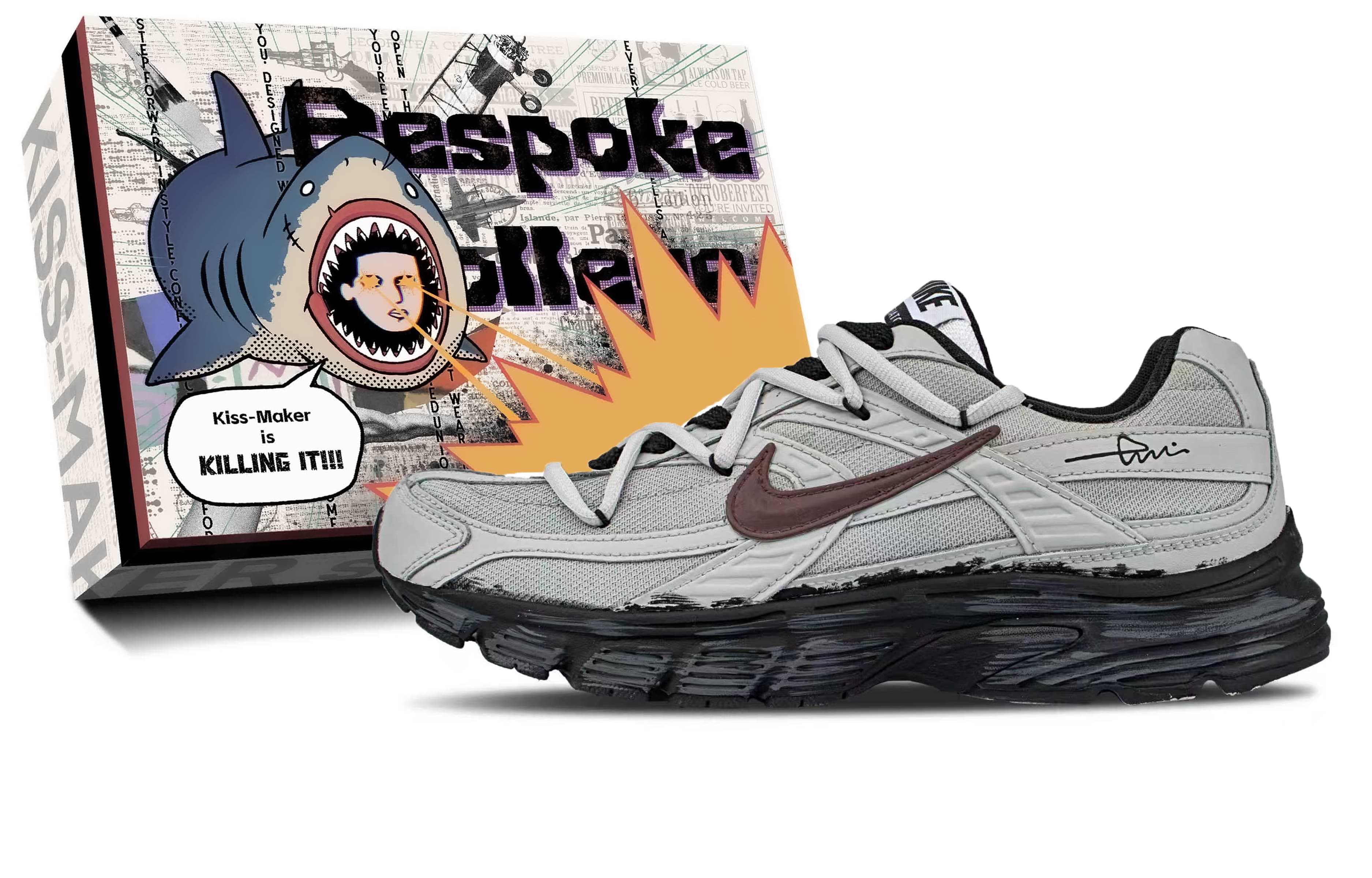 Custom SneakersNike Initiator Sport Comfort Retro Casual City Commute 'Dust Rust Runner' Gift Box Edition Cushioned Breathable Support Low-Top Running Shoes Unisex Grey