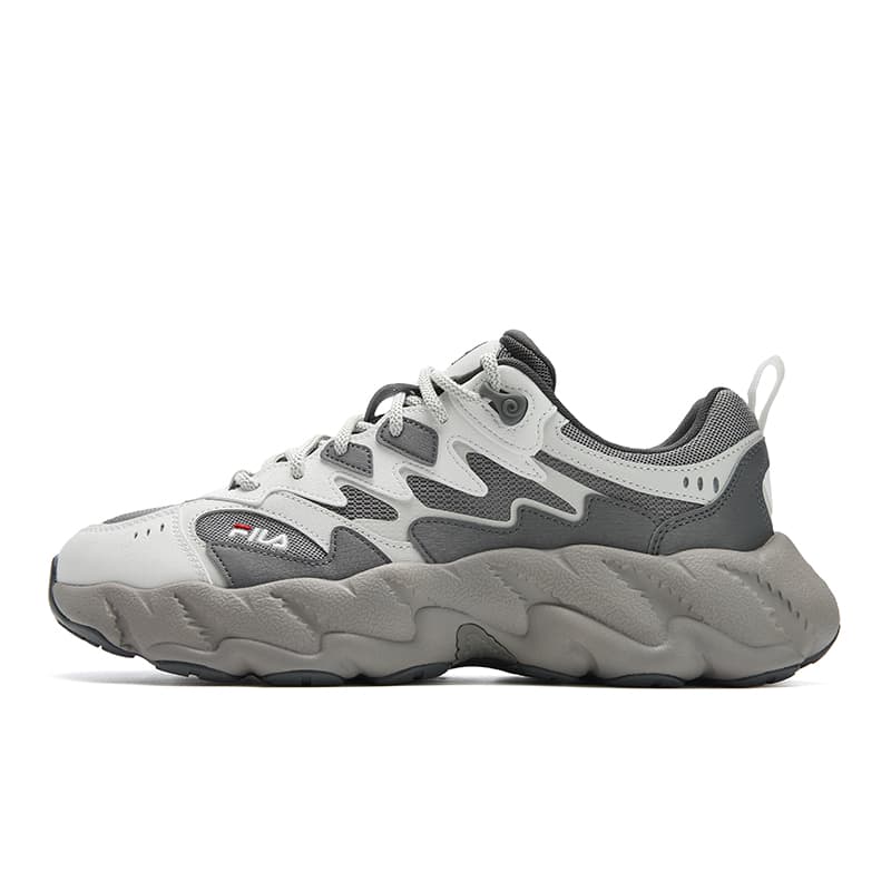 FILA FERN 2 Fern 2.0 Fashion Retro Classic Sports Versatile Comfortable Personalized Trendy Wear-Resistant Breathable Lightweight Low-Top Casual Lifestyle Shoes Men's Gray White