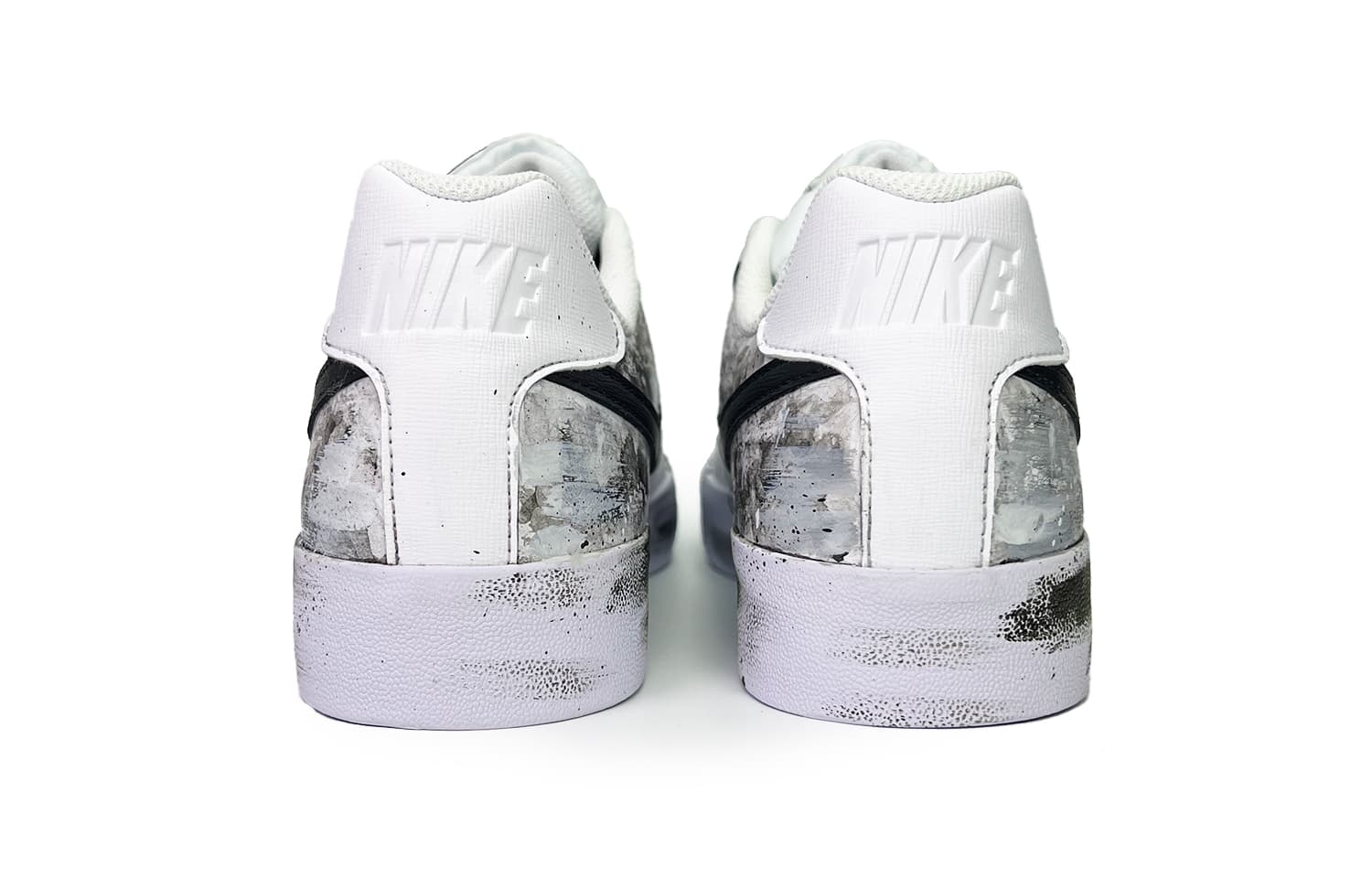 Nike Court Royale Non-slip Lightweight Low-Top Skateboard Shoes Unisex Black White