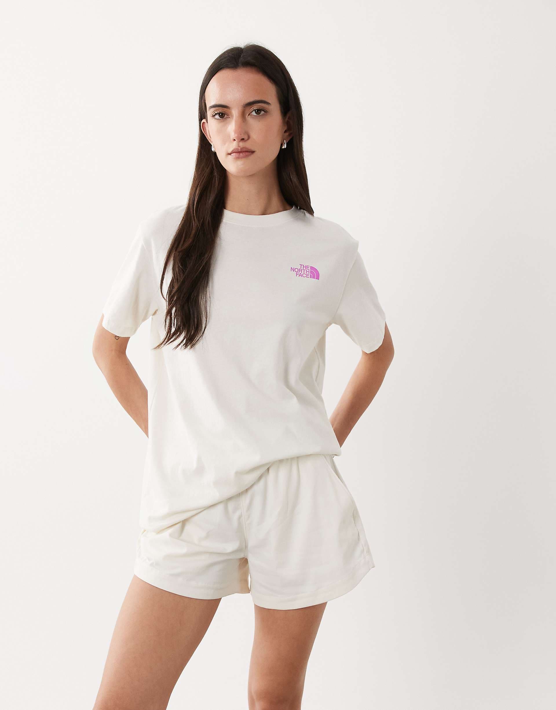 The North Face Aphrodite Arise 3 inch shorts in white