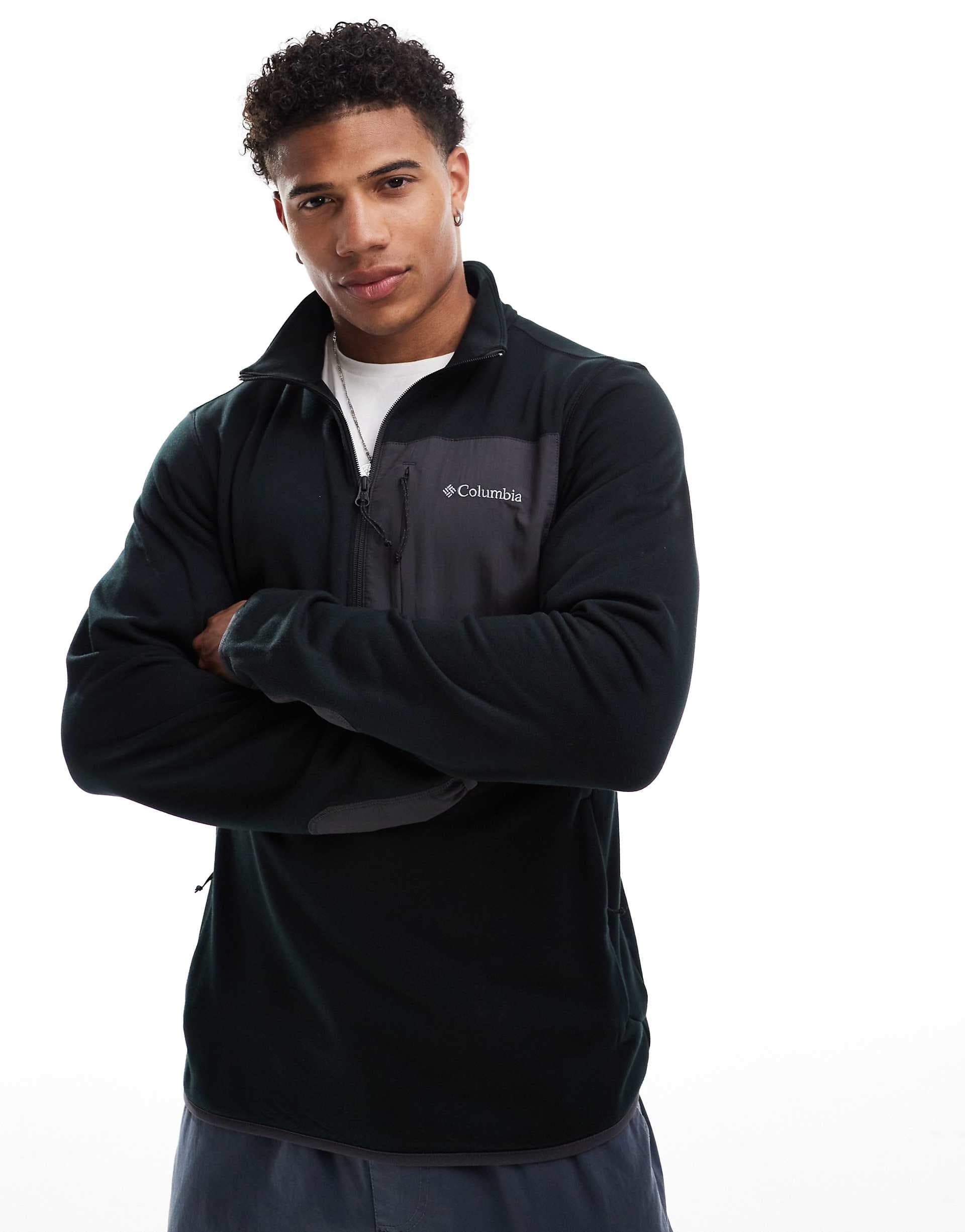 Columbia Hike half zip fleece in black