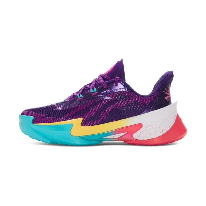 Under Armour CURRY SERIES 7 Curry Asia Tour UA Autumn Winter Couple Sports Cushion Durable Rebound Basketball Shoes Unisex Purple