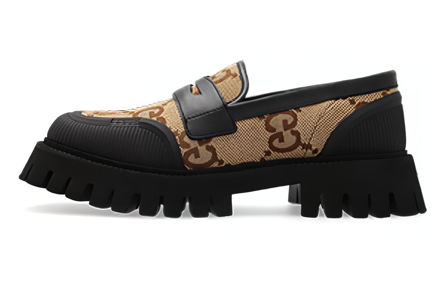 GUCCI GG Canvas Lug-sole Loafers