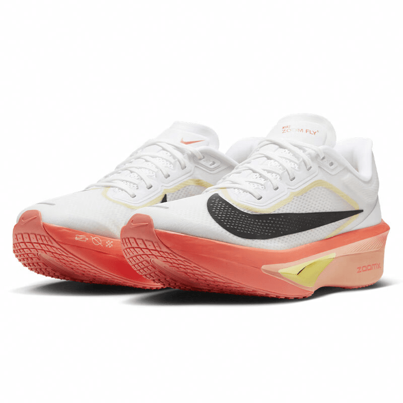 Nike Zoom Fly 6 Anti Slip Wear Resistant Low Top Training For Long Distance Running Shoes Men's White Orange