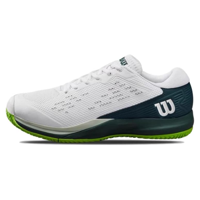 Wilson Rush Pro Cushioning Wear Resistant Low Top Tennis Shoes Men's White Green