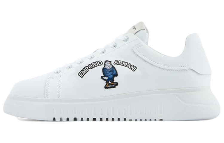 EMPORIO ARMANI Manga Capsule Anti-Slip Wear-Resistant Low-Top Casual Shoes Men's White