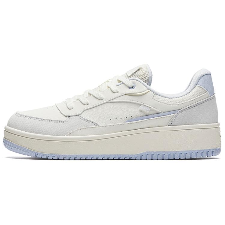 Anta Anti-Slip Wear-Resistant Low-Top Skateboard Shoes Women's White Gray Blue