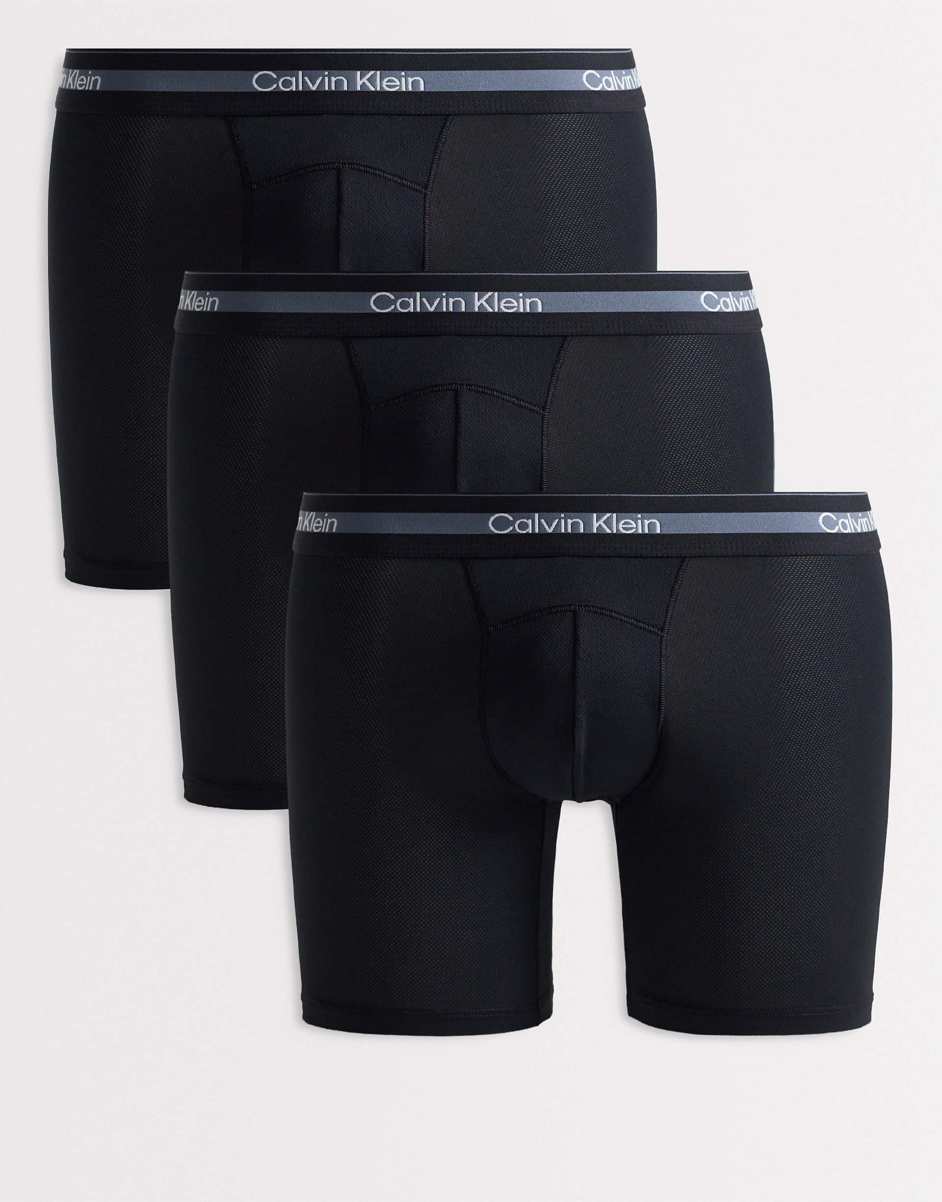 Calvin Klein Ck Performance 3 pack boxer briefs in black