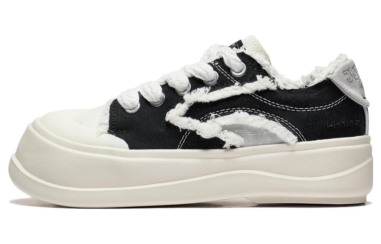 Disney x LiNing Honey Platform Anti-Slip Wear-Resistant Low-Top Sports Casual Shoes Women's Black White