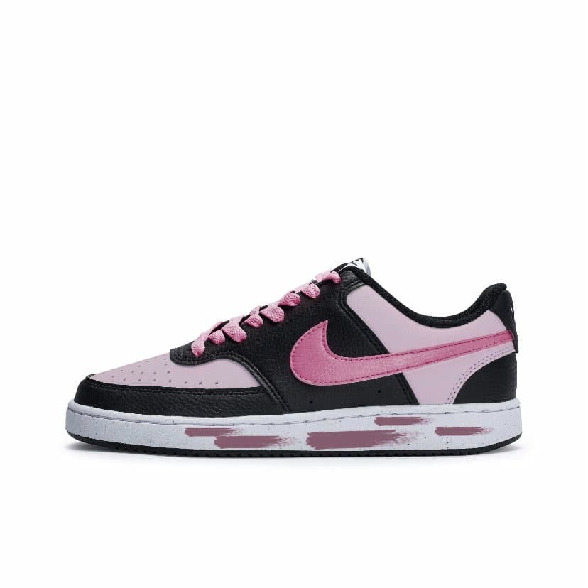 Nike Court Vision Low Low-Top Skateboard Shoes Unisex Pink