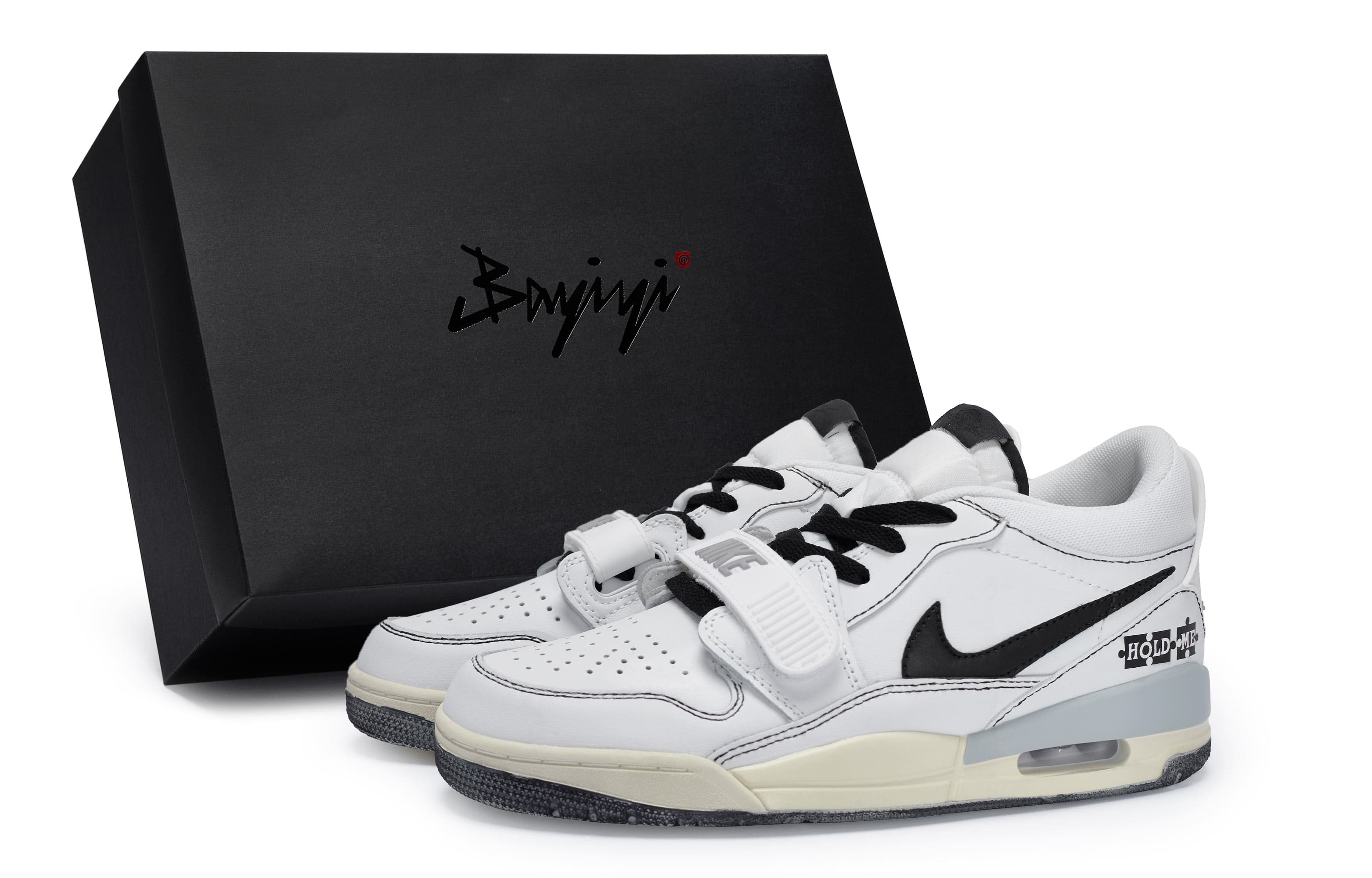JORDAN Legacy 312 Vintage Basketball Shoes Men Low Top Black/Gray