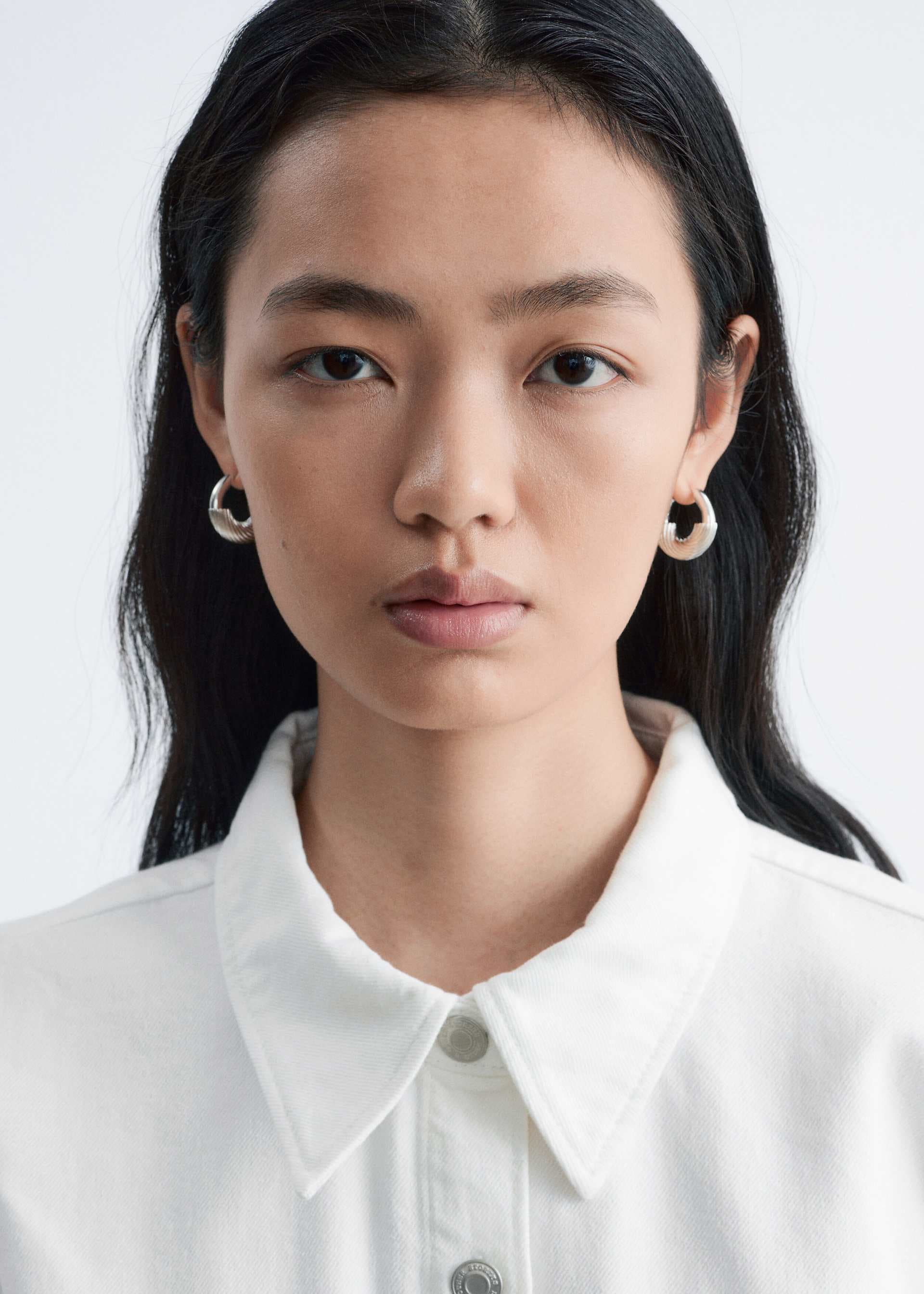 & Other Stories thick twist hoops in silver