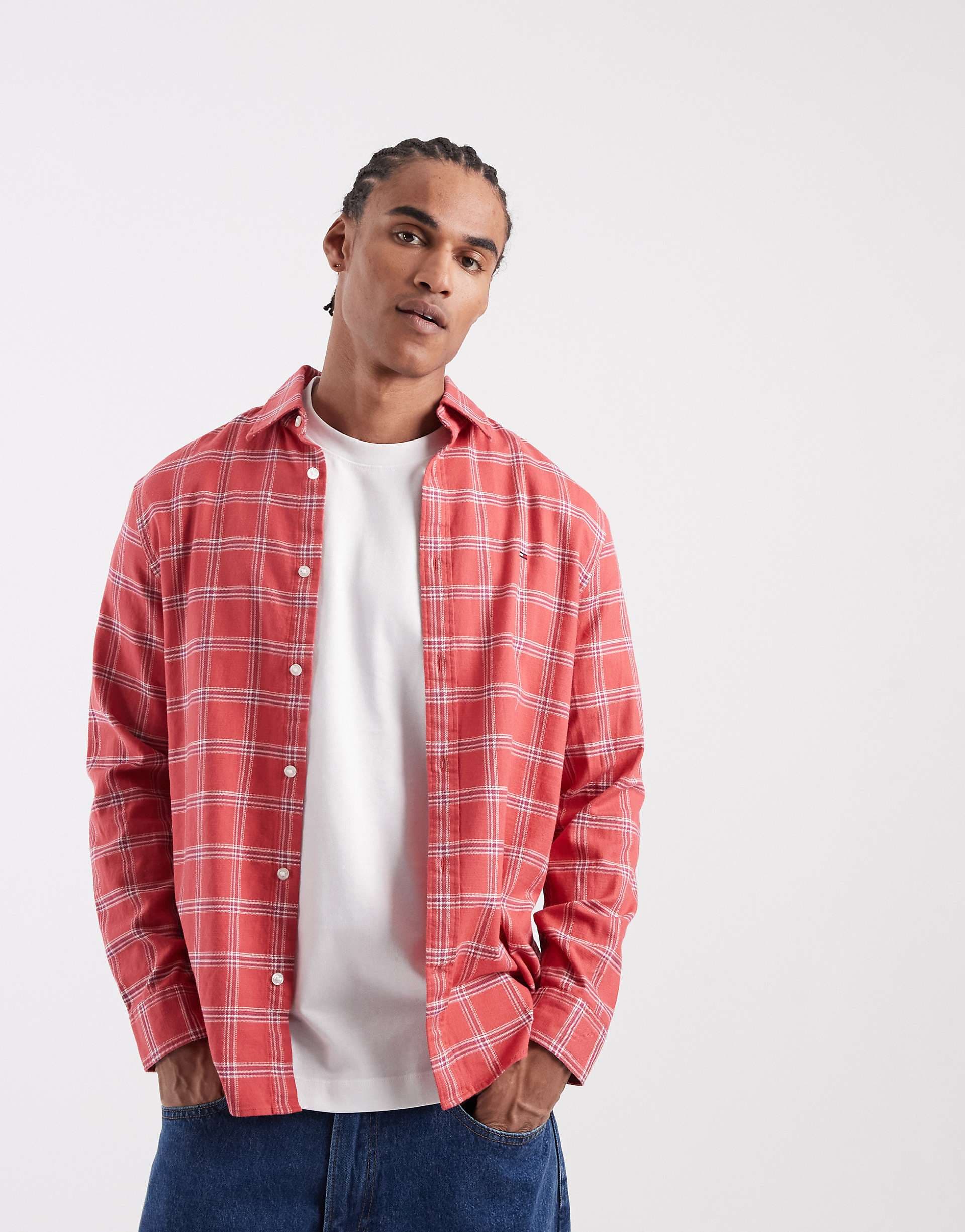 Tommy Jeans twill shirt in red plaid