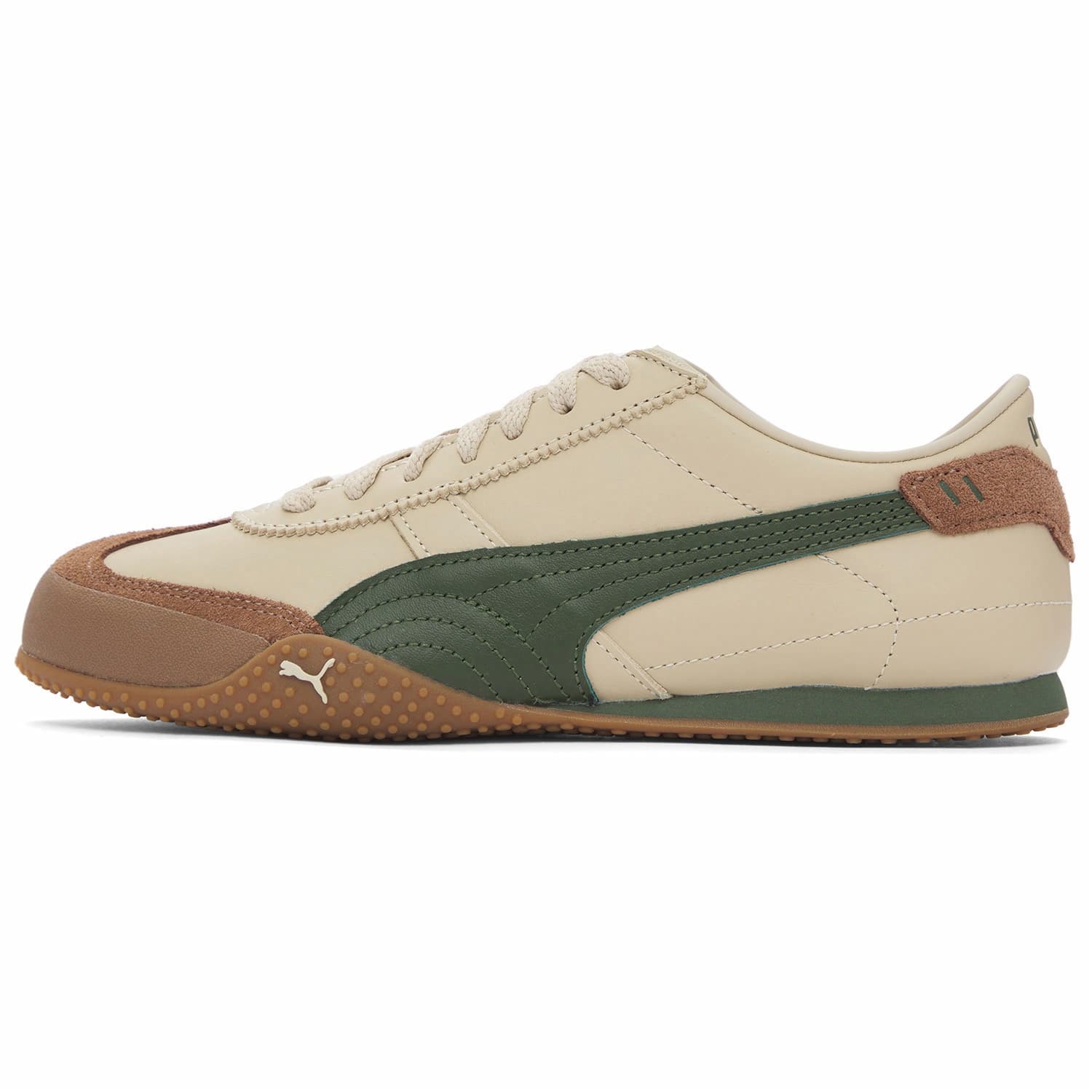 PUMA Anti Slip Wear Resistant Low Top Casual Shoes Unisex Brown Green