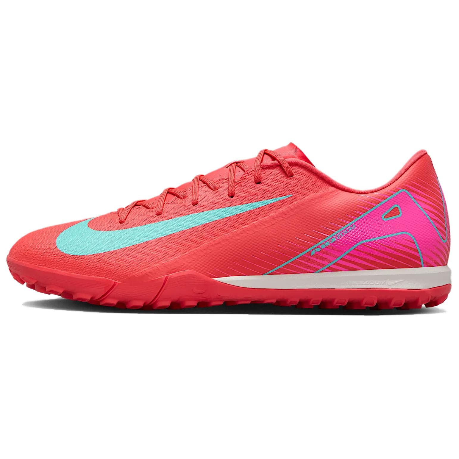 Nike Mercurial Vapor 16 TF Rubber Broken Studs Anti-Slip Wear-Resistant Soccer Shoes Men's Red