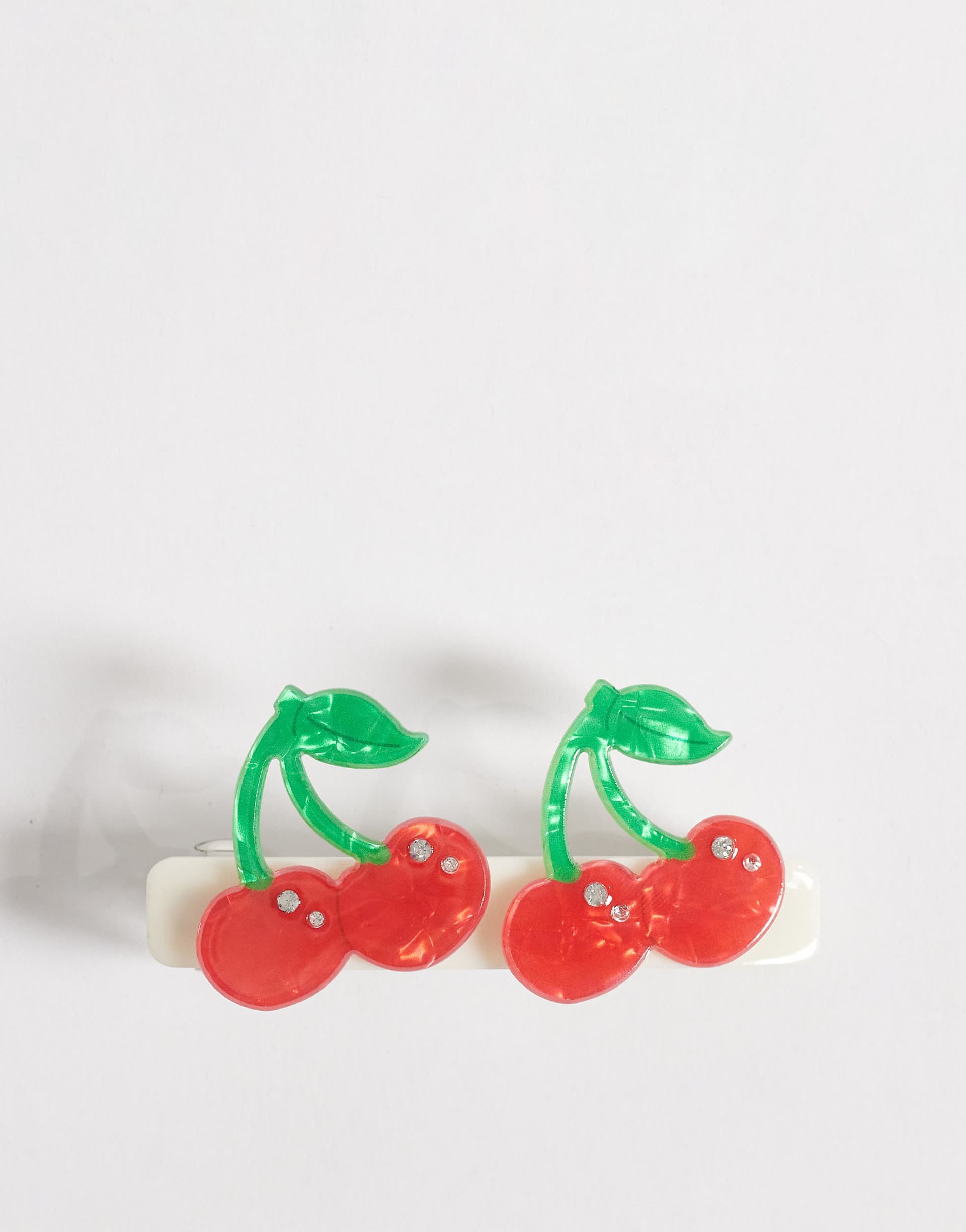 Accessorize 3D cherry hair barrette clip in cream