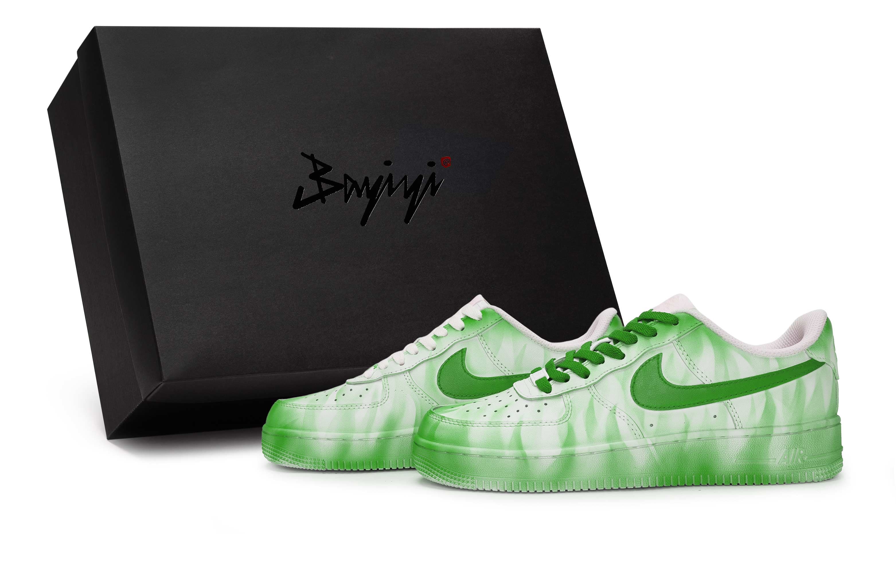Nike Air Force 1 '811 Made' 'Vitality Scene' Special Box Flame High Street Personality Slip-Resistant Low-Top Sneakers Unisex White Green