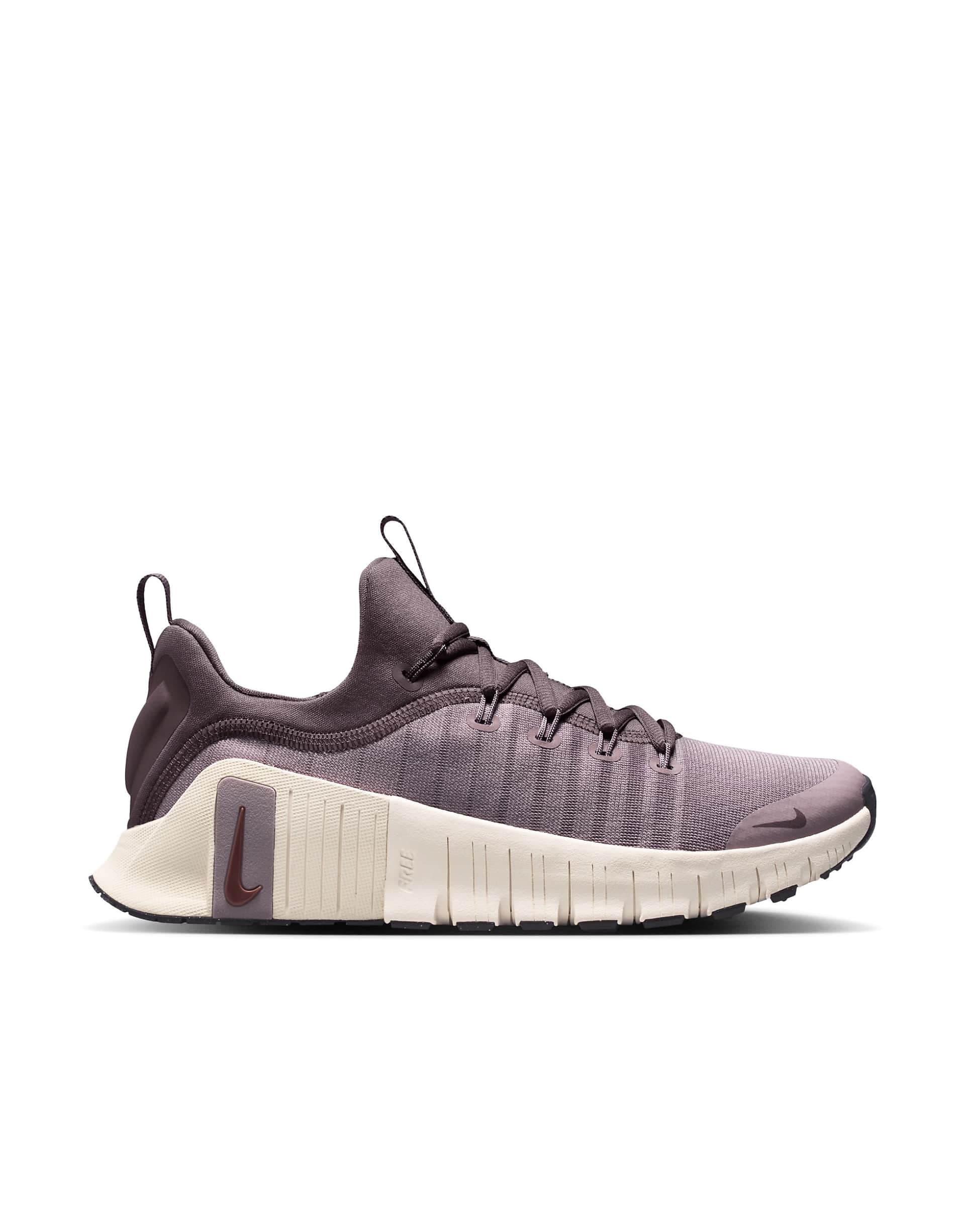 Nike Free Metcon 6 sneakers in brown and cream