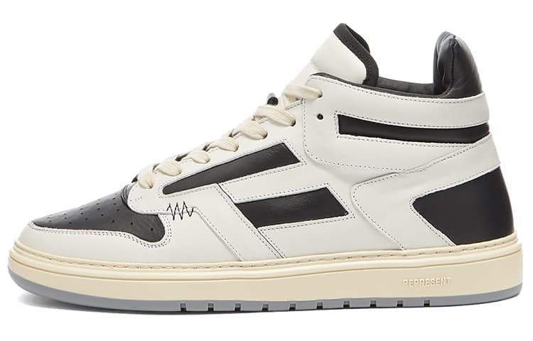 REPRESENT Reptor Hi Sneaker Stylish Skateboarding Shoes Men's White Black Patchwork