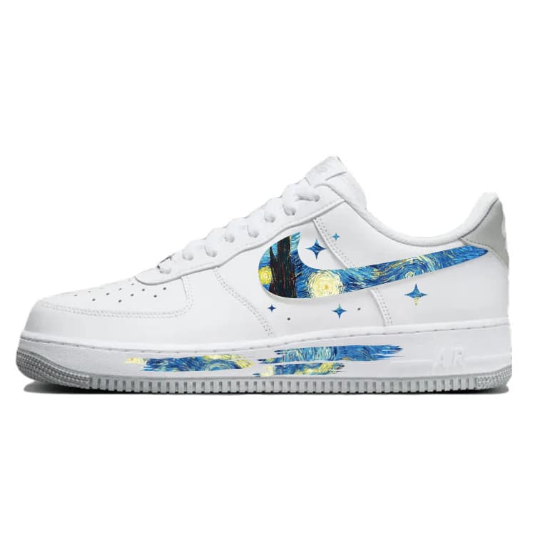 Nike Air Force 1 Skateboard Shoes Men Low-Top White Gray