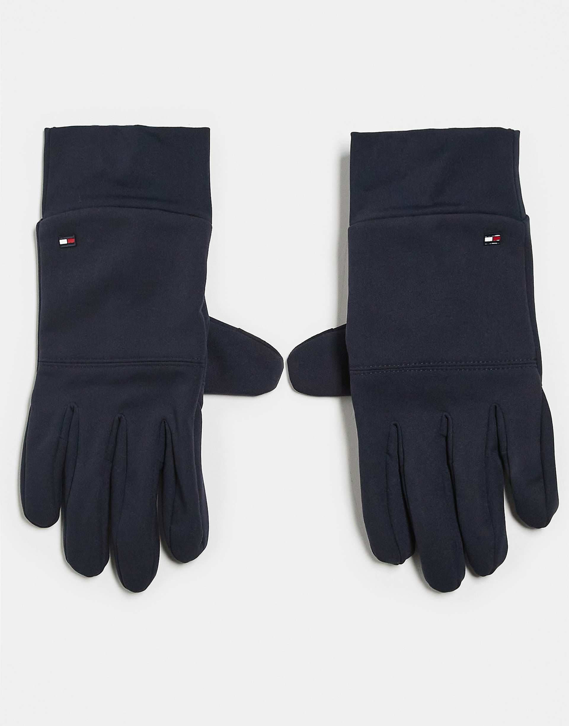 Tommy Hilfiger tech gloves in black
