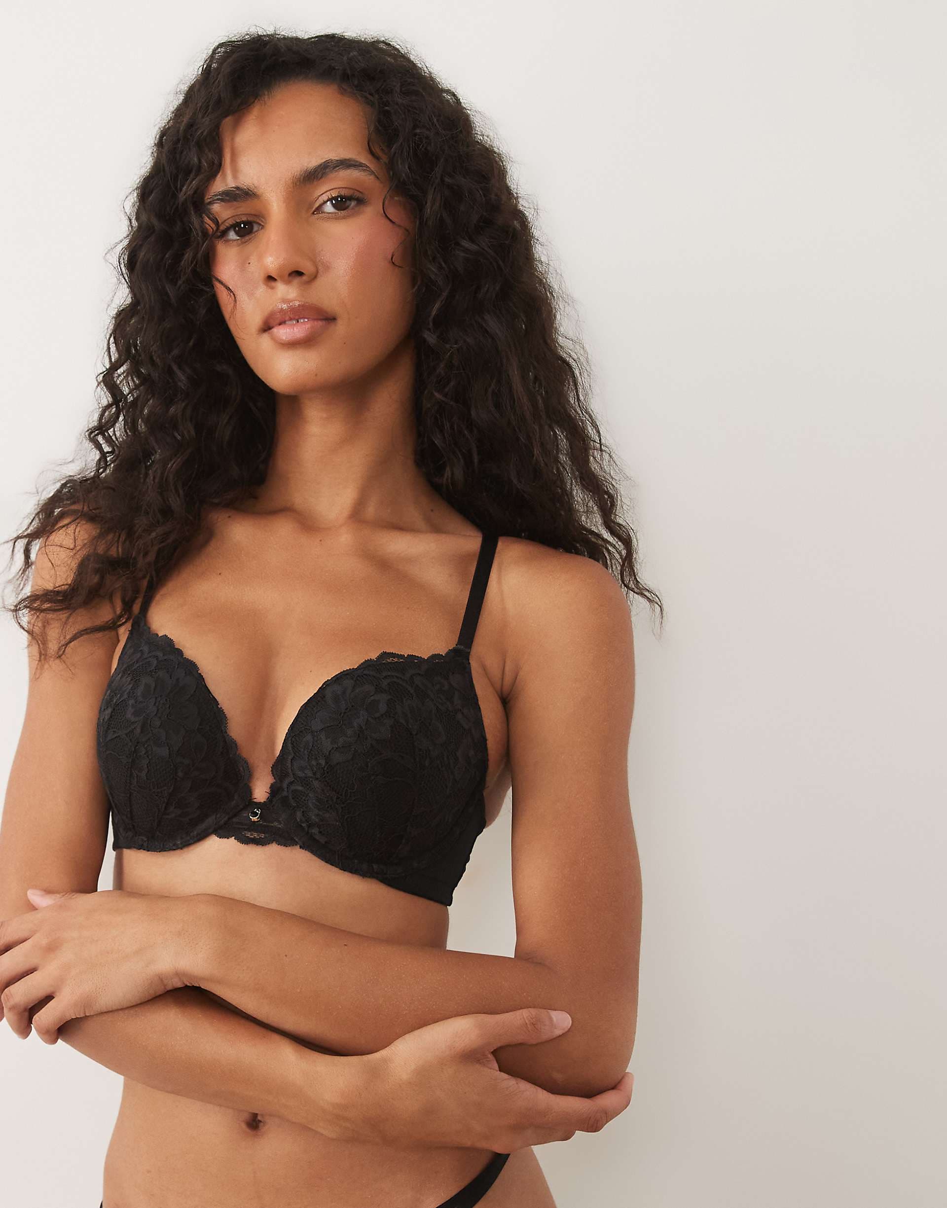 Ann Summers Sexy lace padded boost bra in black