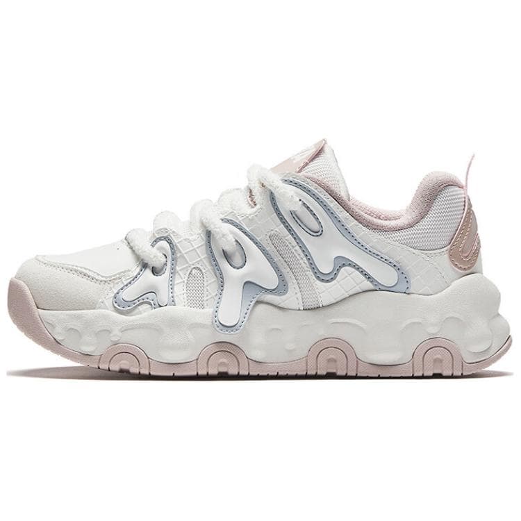 Anta Wear-Resistant Slip-Resistant Low-Top Casual Shoes Women's White Pink