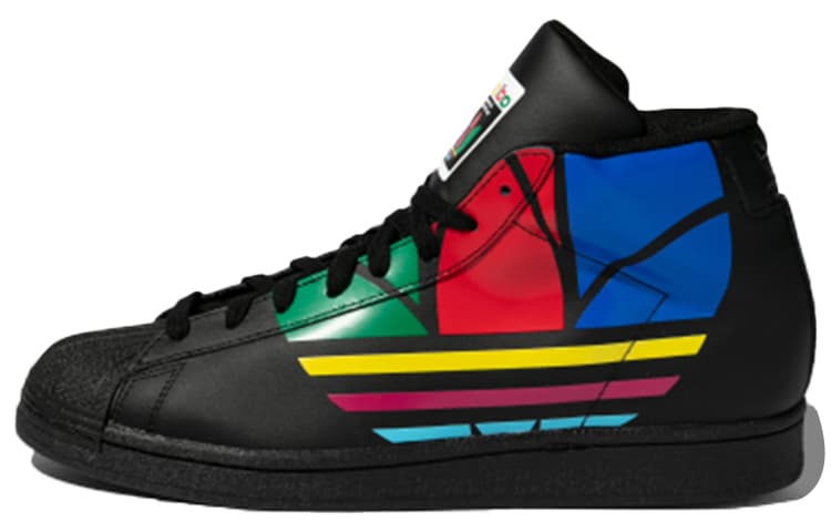 Adidas Originals Pro Model Mid-Top Skateboard Shoes Unisex Black Red