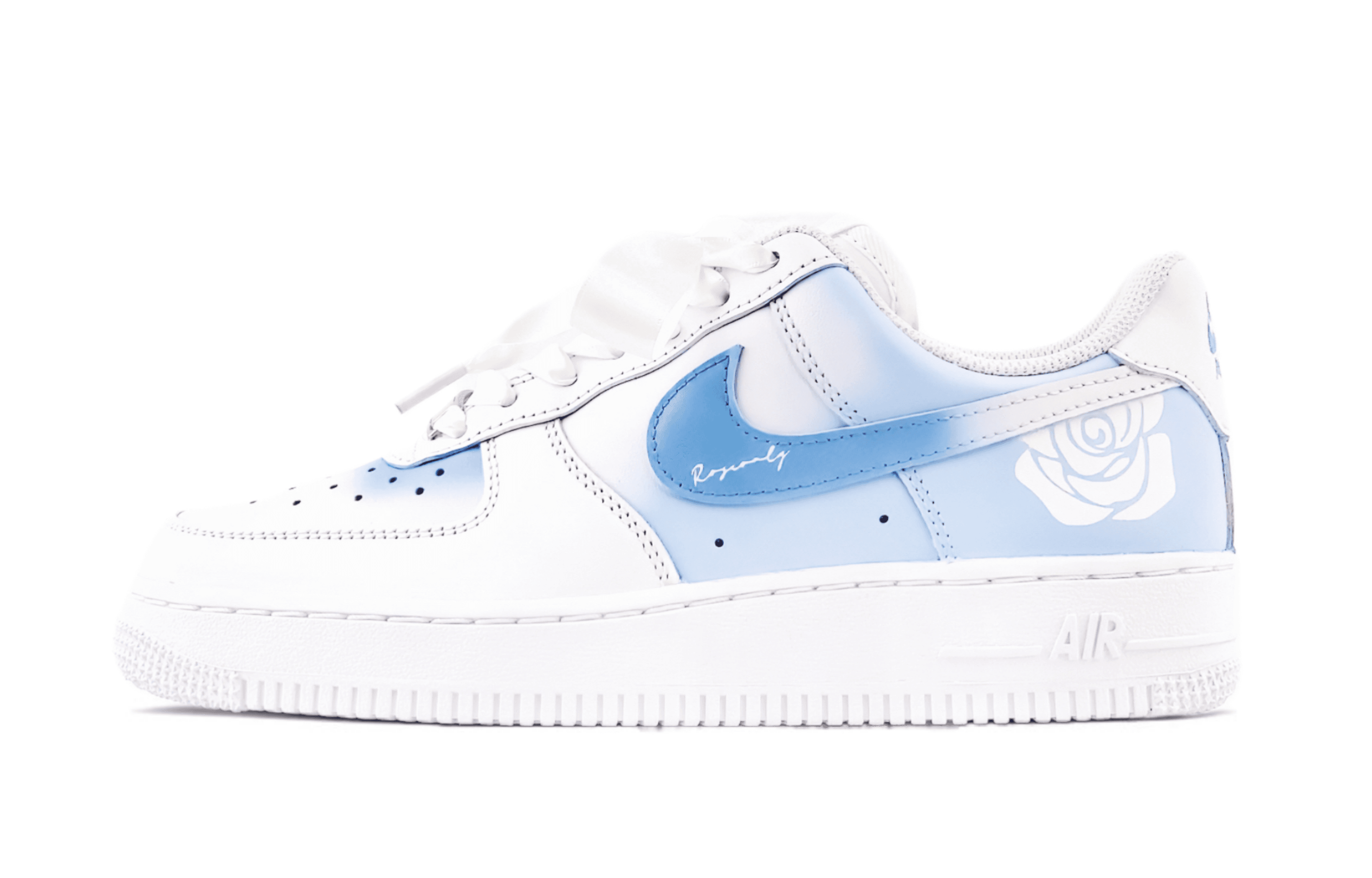 Nike Air Force 1 Anti-Slip And Wear-Resistant Lightweight Low-Top Skateboard Shoes Women's Blue White